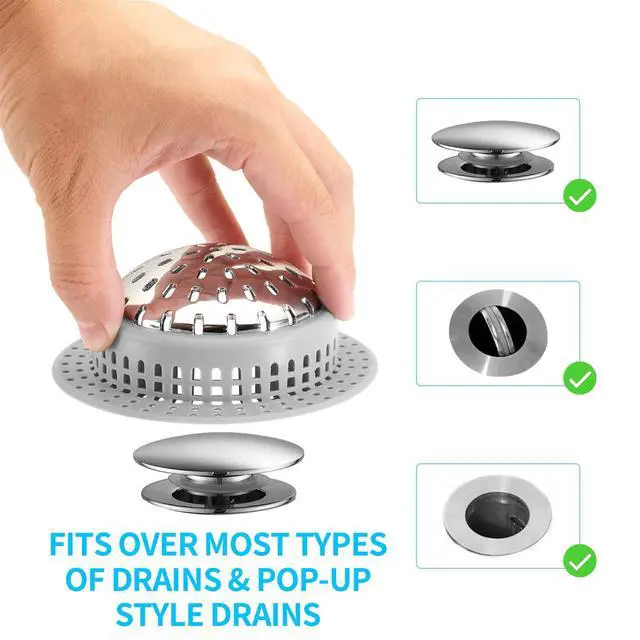 Alt view image 3 of 6 - Bathtub Drain Hair Catcher Shower Drain Cover Sink Drain Protector