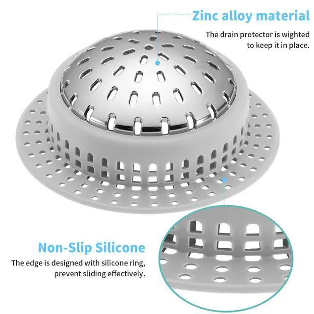Alt view image 5 of 6 - Bathtub Drain Hair Catcher Shower Drain Cover Sink Drain Protector