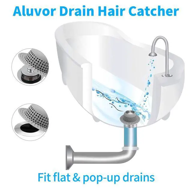 Alt view image 3 of 6 - Shower Drain Hair Catcher Bathtub Drain Cover Sink Drain Protector