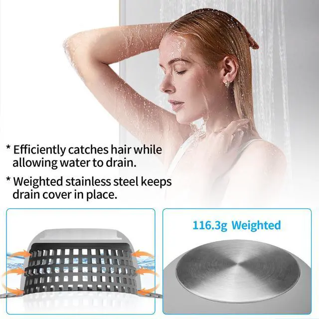 Alt view image 5 of 6 - Shower Drain Hair Catcher Bathtub Drain Cover Sink Drain Protector