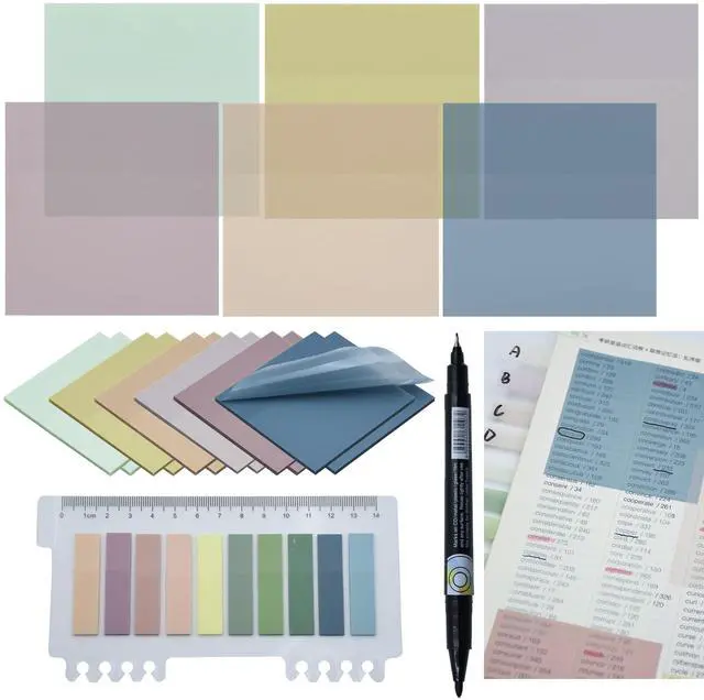 Main image of Transparent Sticky Note, 3"x3" Clear Sticky Note, Morandi