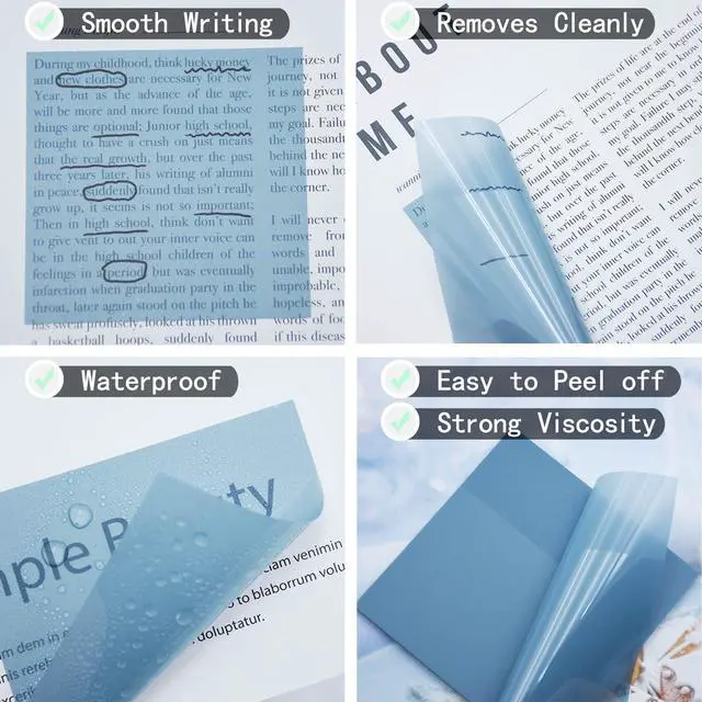 Alt view image 3 of 6 - Transparent Sticky Note, 3"x3" Clear Sticky Note, Morandi