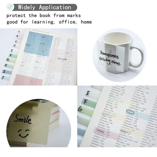 Alt view image 5 of 6 - Transparent Sticky Note, 3"x3" Clear Sticky Note, Morandi