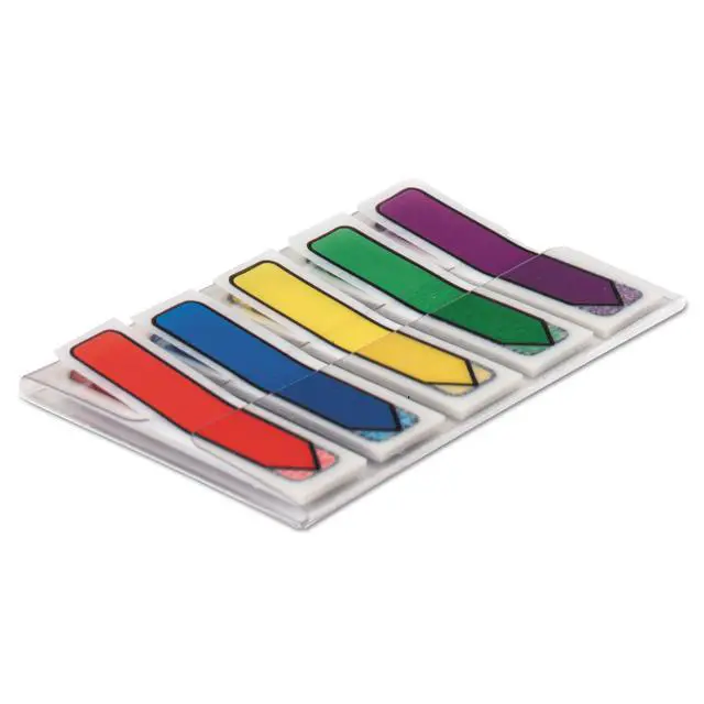Alt view image 4 of 7 - Arrow Flags, 0.47 x 1.7 in, Primary Colors, 1 Dispenser, 100 Flags