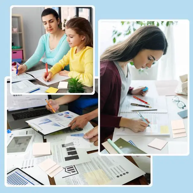 Alt view image 6 of 6 - Transparent Sticky Notes - 3x3 inch Clear Sticky Notes Waterproof Self-Adhesive Translucent Sticky Note Pads for Books Annotation, See Through Sticky Note (200 Sheets)