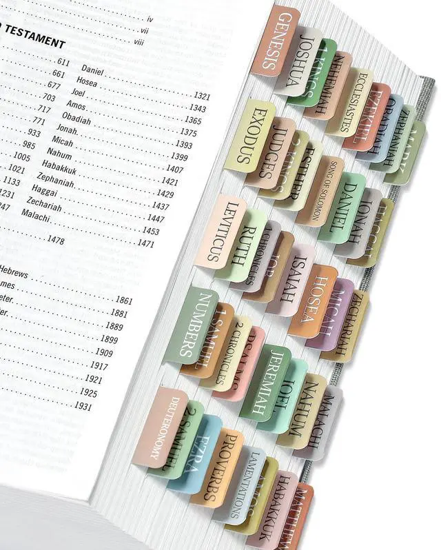 Main image of Bible Tabs, 75 Large Print Index Tabs for Women & Men