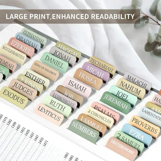 Alt view image 5 of 7 - Bible Tabs, 75 Large Print Index Tabs for Women & Men