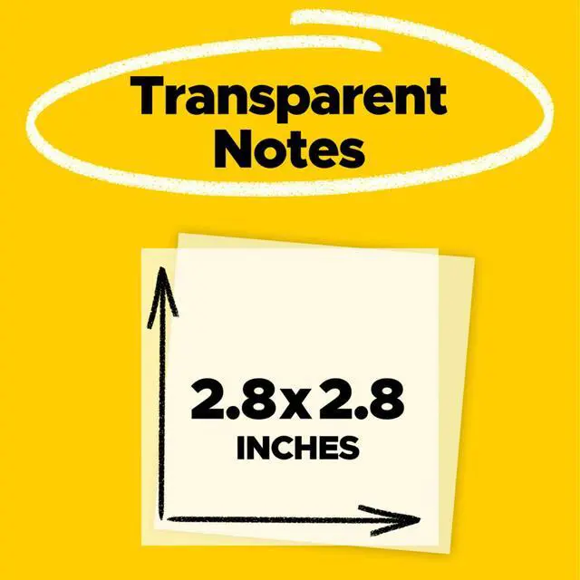 Alt view image 2 of 7 - Transparent Notes, 2.8 x 2.8 in, Clear, 12 Pads