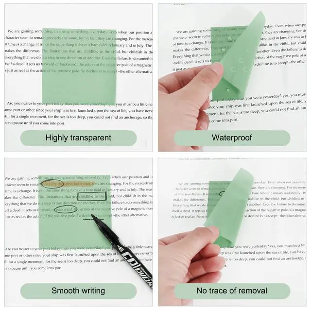 Alt view image 3 of 6 - Transparent Clear Sticky Notes Bible Tabs for Books-Morandi