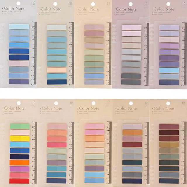 Main image of Sticky Tabs for Annotating Books, Clear Sticky Notes, Book Tabs for Binders, Page Markers for Notebooks, Multi-Colored Writable and Repositionable Book Flags Tabs Strip Index Tabs