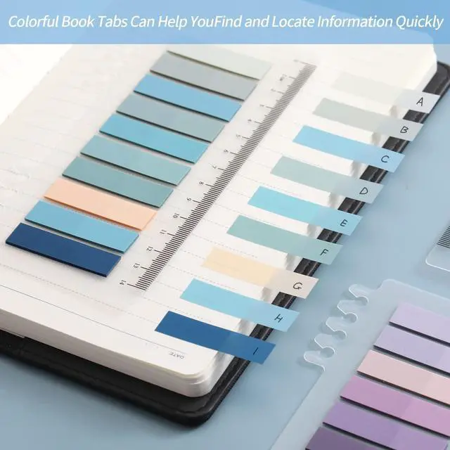 Alt view image 7 of 7 - Sticky Tabs for Annotating Books, Clear Sticky Notes, Book Tabs for Binders, Page Markers for Notebooks, Multi-Colored Writable and Repositionable Book Flags Tabs Strip Index Tabs