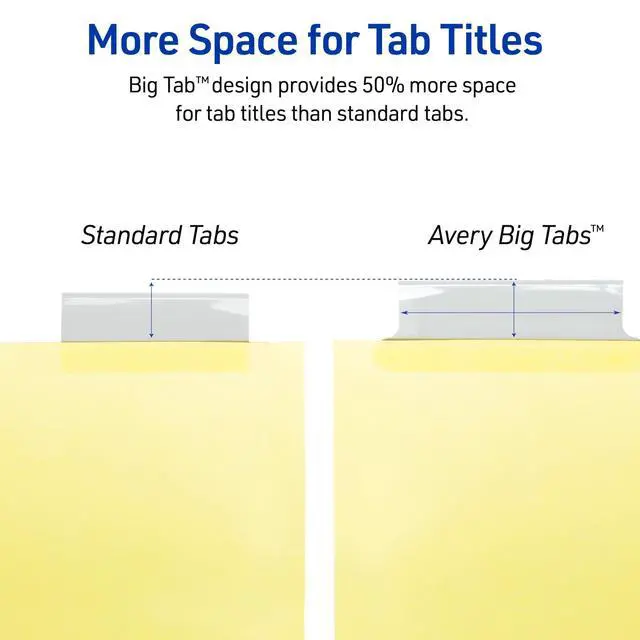 Alt view image 4 of 7 - Insertable Dividers for 3 Ring Binder, 5-Tab Set, Clear Big Tabs, Buff Paper with Gold-Reinforced, 1 Set, Great for Organizing Projects, Reports, Finances, and More (11110)