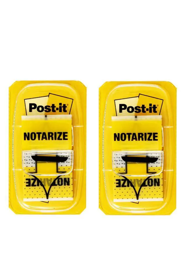 Alt view image 5 of 6 - Message Flags, Notarize, 1 x 1.7 in, Yellow, 2 Dispensers