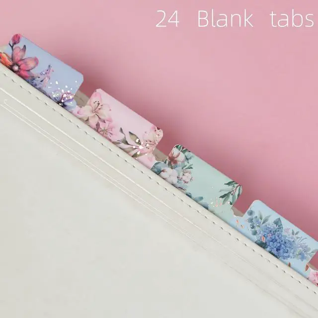 Alt view image 5 of 7 - Laminated Planner Monthly Tabs, 72 Stickers in Total(Floral)