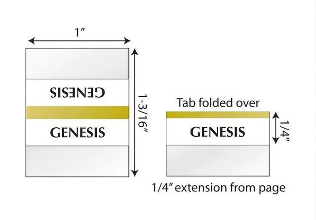Alt view image 2 of 7 - Gold-Edged Bible Indexing Tabs, Old & New Testament, 80 Tabs Including 64 Books & 16 Reference Tabs (58331)