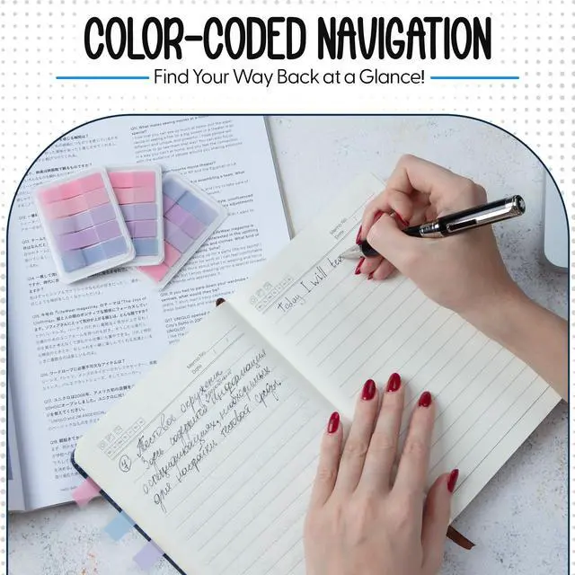 Alt view image 3 of 6 - 5 Light Pastel Colors, Transparent Sticky Tabs