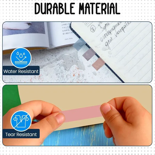 Alt view image 6 of 6 - 5 Light Pastel Colors, Transparent Sticky Tabs