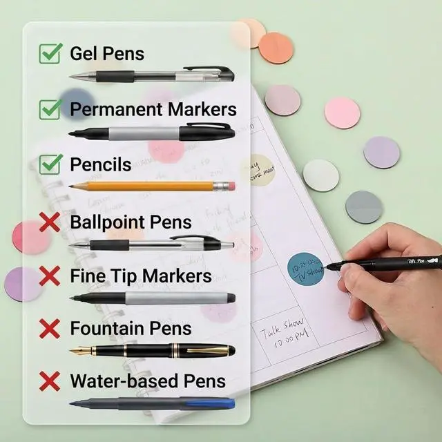 Alt view image 6 of 7 - Round Transparent Sticky Notes, 1.1 Diameter, 14 Pads, 560 Sheets