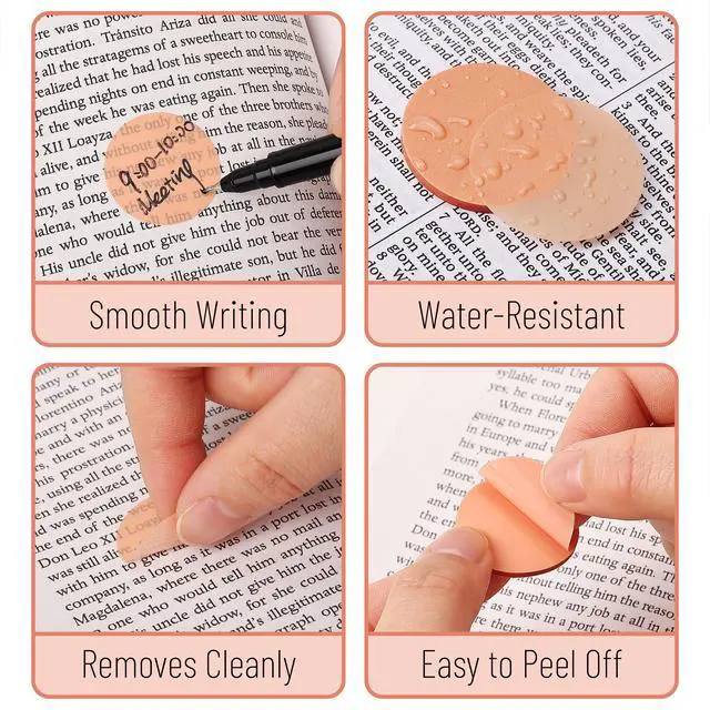 Alt view image 5 of 7 - Round Transparent Sticky Notes, 1.1 Diameter, 14 Pads, 560 Sheets