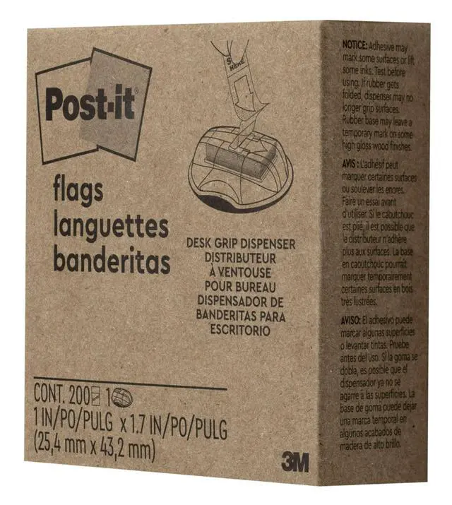 Alt view image 6 of 6 - Flags, 1 x 1.7 in, Yellow, 1 Dispenser, 200 Flags/Dispenser