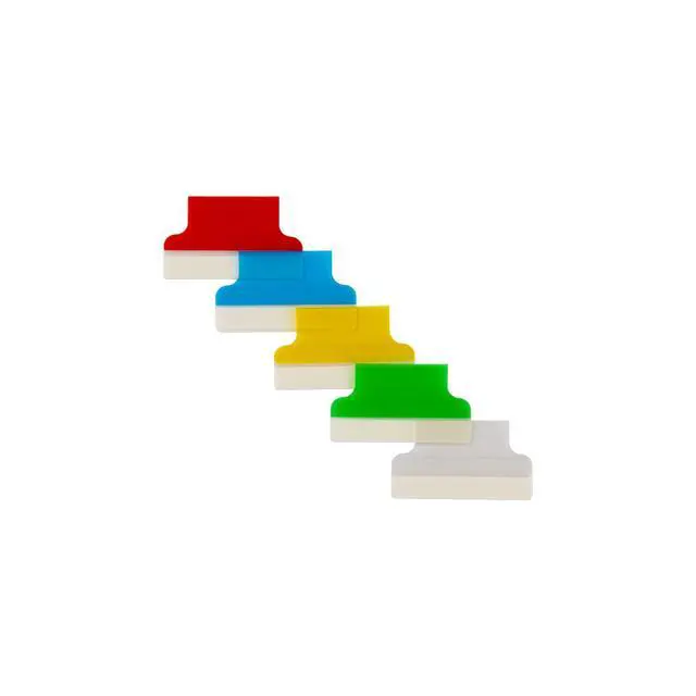Alt view image 2 of 5 - Insertable Self-Adhesive Tabs with Printable Inserts, 1", Permanent Adhesive, Assorted (Blue, Clear, Green, Red and Yellow), Pack of 25 Index Tabs