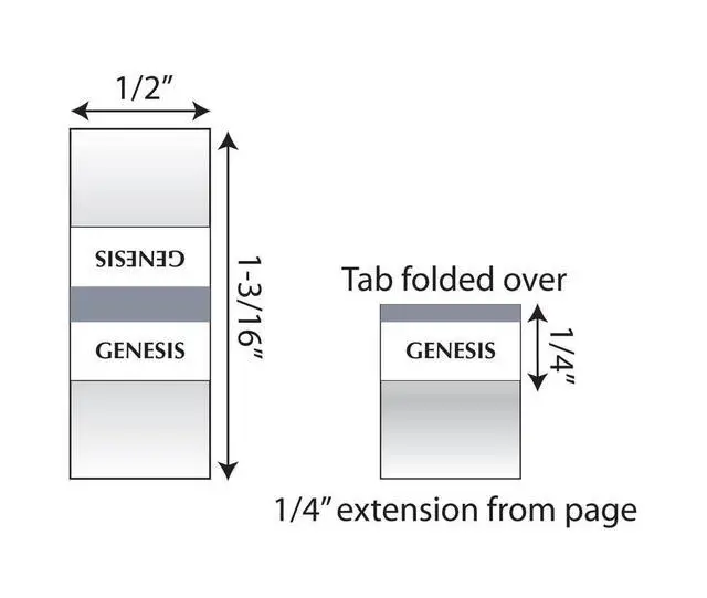 Alt view image 2 of 7 - Mini Silver-Edged Bible Tabs, Old & New Testament, 80 Self-Adhesive Mini Index Tabs, Easy-to-Read Book Labels for Compact Study Bibles, Women & Men, 64 Books & 16 References, Positioning Guide