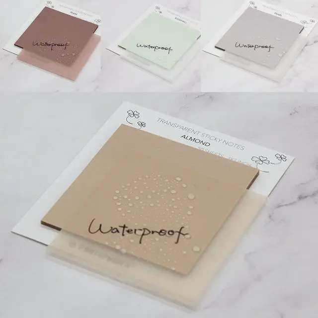 Alt view image 7 of 7 - Pastel Transparent Sticky Notes, 4 Packs 3X3 Inch See Through Annotating Sticky Notes for Annotating, Bible Journaling Supplies, Office School Supplies