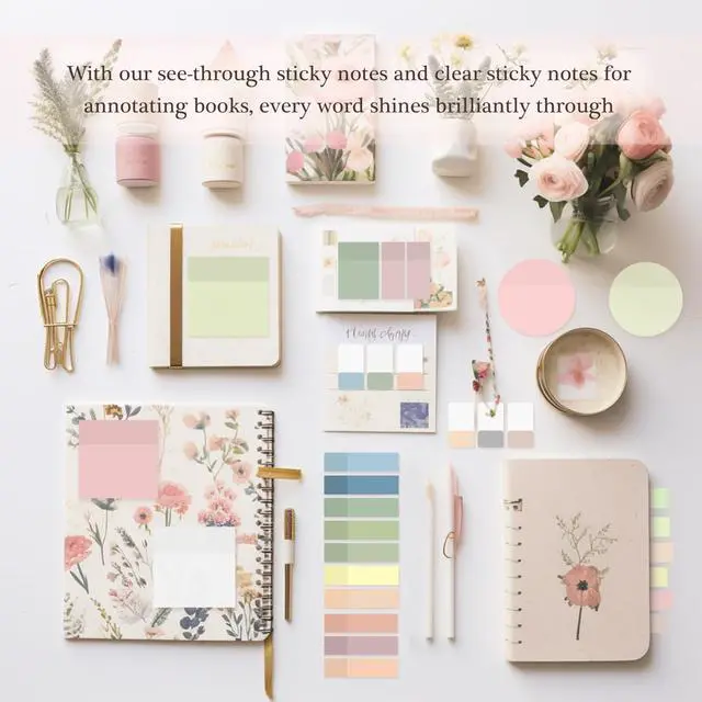 Alt view image 3 of 7 - Transparent Sticky Notes,920 Sheets Waterproof Clear Sticky Notes,Clear Post It Notes Transparent for Bible Study Supplies,Office School Supplies,Book Annotation