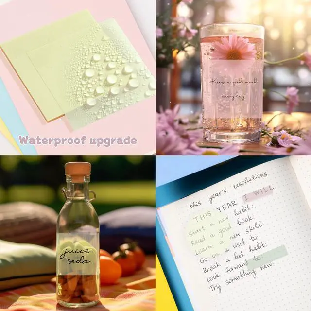 Alt view image 6 of 7 - Transparent Sticky Notes,920 Sheets Waterproof Clear Sticky Notes,Clear Post It Notes Transparent for Bible Study Supplies,Office School Supplies,Book Annotation