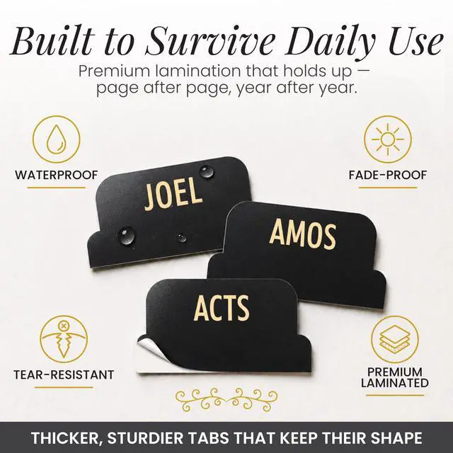 Alt view image 3 of 7 - Christian Bible Tabs for Women, Men, and Kids - Black Version