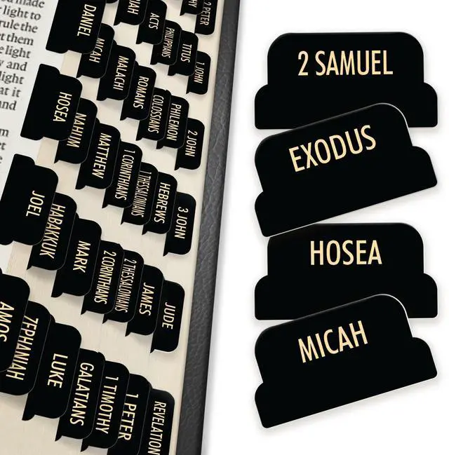 Main image of Christian Bible Tabs for Women, Men, and Kids - Black Version