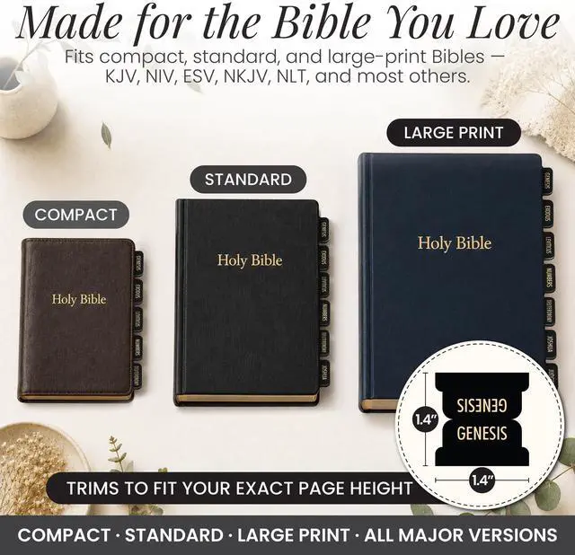 Alt view image 5 of 7 - Christian Bible Tabs for Women, Men, and Kids - Black Version