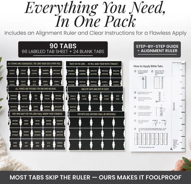 Alt view image 7 of 7 - Christian Bible Tabs for Women, Men, and Kids - Black Version