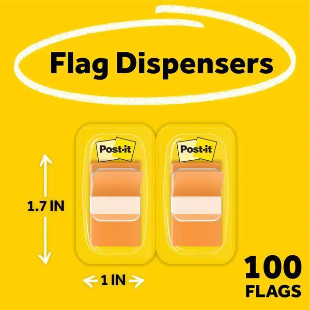 Alt view image 2 of 7 - 50/Dispenser, 2 Dispensers/Pack, 1 in Wide, Orange
