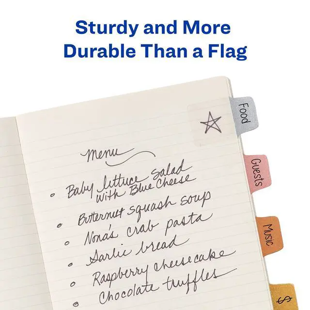 Alt view image 2 of 7 - Mini Ultra Tabs, 1" x 1.5", 2-Side Writable, Assorted Metallic Colors, 40 Repositionable Tabs