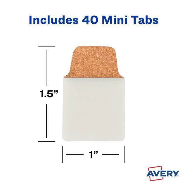 Alt view image 7 of 7 - Mini Ultra Tabs, 1" x 1.5", 2-Side Writable, Assorted Metallic Colors, 40 Repositionable Tabs