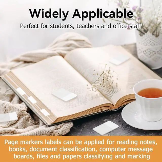 Alt view image 6 of 7 - Sticky Index Tabs, Page Markers Writable File Tabs Flags for Notebooks, Binders, File Folders, Books 1.6 x 1 Inch, White
