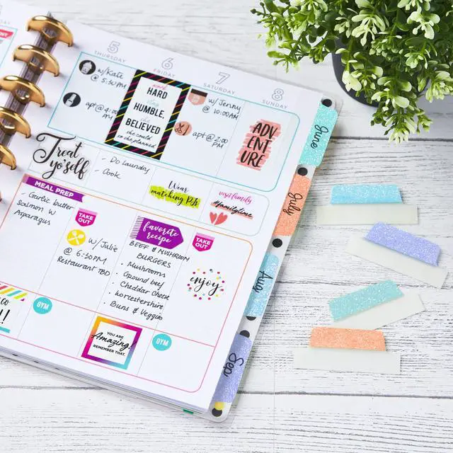 Alt view image 4 of 7 - Margin Ultra Tabs, 2.5" x 1", Pastel Sparkle Shimmer Designs, 16 Repositionable Page Tabs
