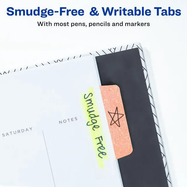 Alt view image 5 of 7 - Margin Ultra Tabs, 2.5" x 1", Pastel Sparkle Shimmer Designs, 16 Repositionable Page Tabs
