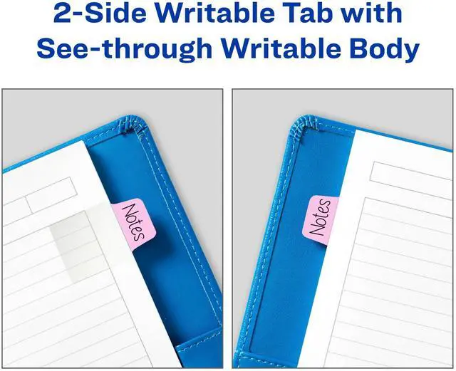 Alt view image 5 of 7 - Mini Ultra Tabs, 1" x 1.5", 2-Side Writable, Assorted Pastel Colors, 40 Repositionable Tabs (74761)