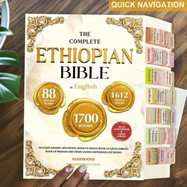 Alt view image 2 of 6 - Tabs for Complete Ethiopian Bible in English, 72 Color Coded Laminated Tabs, 70 Books Chapter Tabs with 1 Placement Guide, Durable, Repositionable Tabs