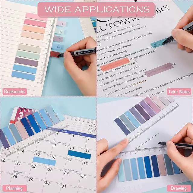 Alt view image 5 of 7 - Piece Sticky Tabs Book Tabs - 30 Colors Writable Morandi Sticky Tabs, Repositionable Color Page Markers - Transparent Sticky Note Tabs, Post Stick It Tabs, School Supplies, Index Tabs