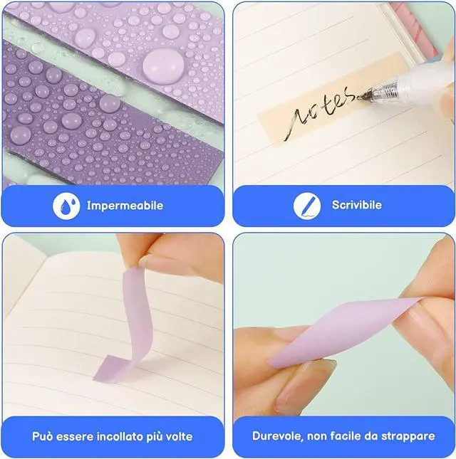 Alt view image 6 of 7 - Piece Sticky Tabs Book Tabs - 30 Colors Writable Morandi Sticky Tabs, Repositionable Color Page Markers - Transparent Sticky Note Tabs, Post Stick It Tabs, School Supplies, Index Tabs