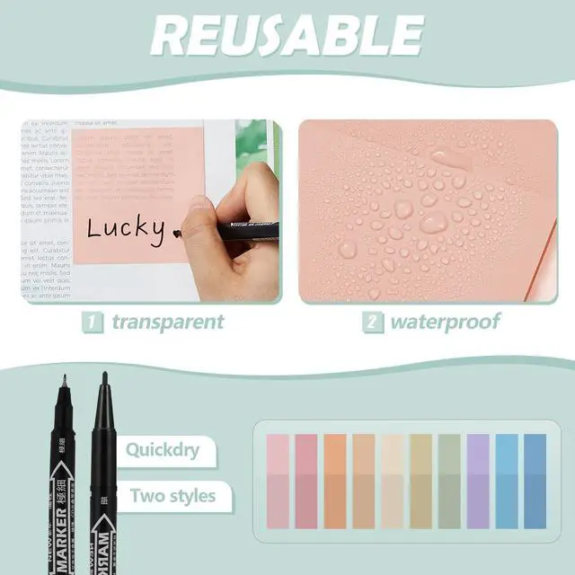 Alt view image 5 of 7 - Book Annotation Kit for Bible Journaling Study, Aesthetic Highlighters Pens, Index Tabs, Sticky Notes, Markers for Annotating Books Bible Page Tabs Supplies