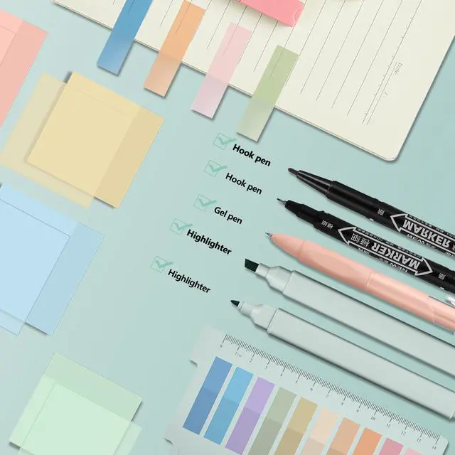 Alt view image 7 of 7 - Book Annotation Kit for Bible Journaling Study, Aesthetic Highlighters Pens, Index Tabs, Sticky Notes, Markers for Annotating Books Bible Page Tabs Supplies