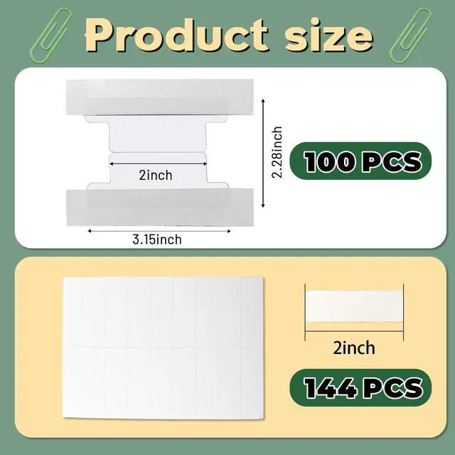 Alt view image 2 of 6 - Inch Insertable Self-Adhesive Tabs with Printable Inserts and File Folder Labels - Clear Planner Tabs for Book Pages
