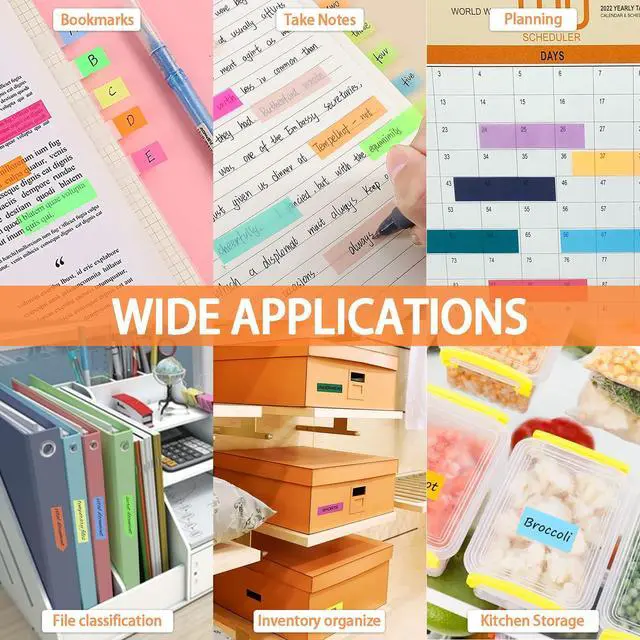 Alt view image 5 of 7 - Book Tabs for Page Markers,Morandi Sticky Note Tabs Page Markers for Notebooks,Book Markers,Colorful Book Tabs, Annotation suppliesTransparent Sticky Tabs for Books,Post It Notes