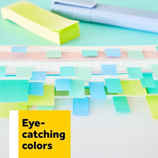Alt view image 7 of 7 - Page Markers, 0.5 x 1 .7 in, Assorted Colors, 4 Pads