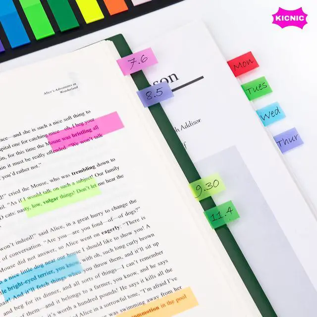 Alt view image 6 of 7 - Page Markers Sticky Index Tabs 1500 Pcs, Arrow Flag Tabs Colored Sticky Notes for Page Marker Bookmarks, 10 Colors, Stick Securely, Remove Cleanly
