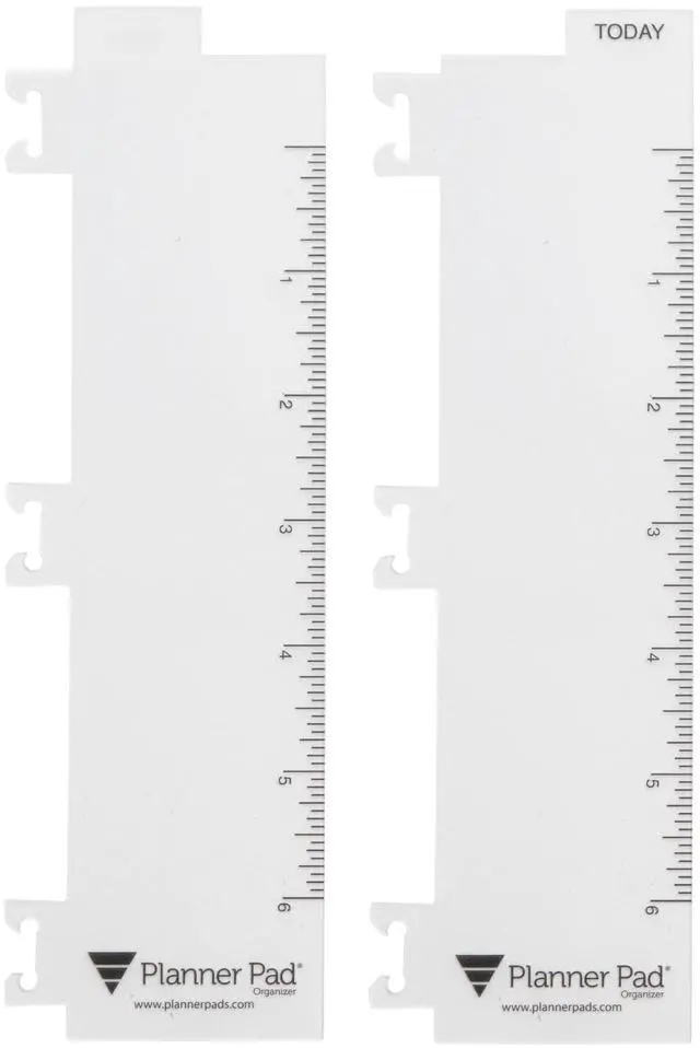 Main image of Spiral Bound Page Finder Combo Pack, Clear Vinyl, 2 x 8 ¼, Fits ONLY the PERSONAL Size 6 ¾ x 8½ Planner Pad Organizer.